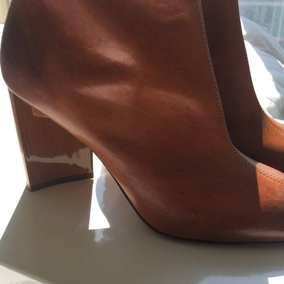 Maison Margiela Tan Leather Ankle Boots - Picture 3 of 5